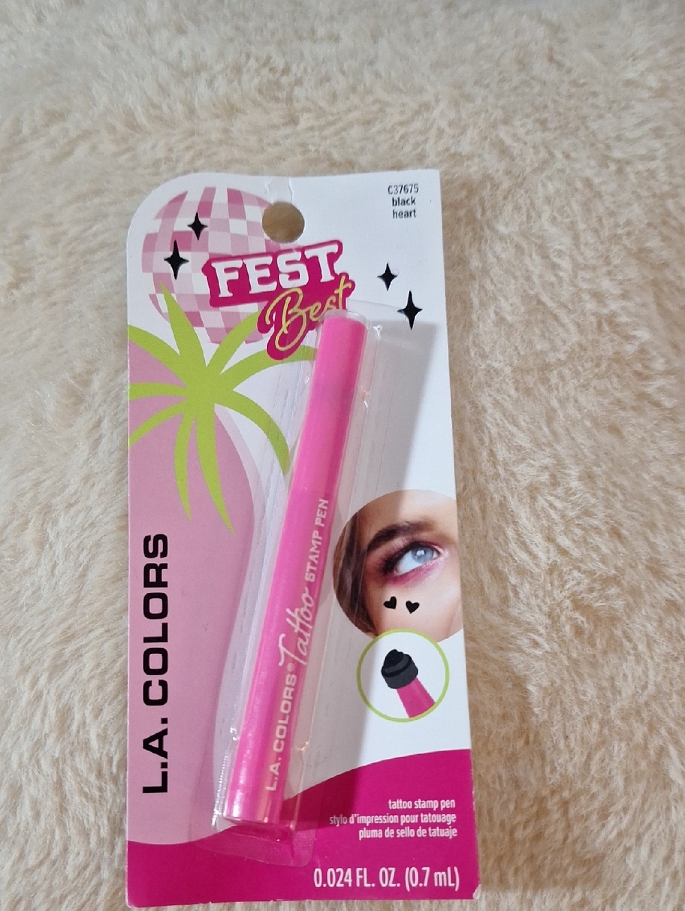 L.A. Colors Pink Heart Tattoo Stamp Pen